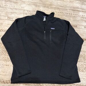 Patagonia Better Sweater Men's Black 1/4 zip pullover